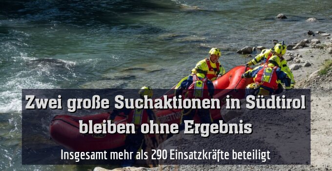 Insgesamt mehr als 290 Einsatzkräfte beteiligt