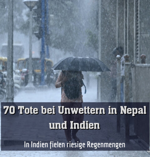 In Indien fielen riesige Regenmengen