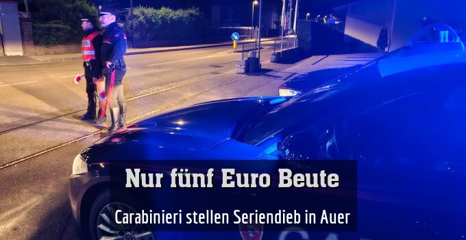 Carabinieri stellen Seriendieb in Auer