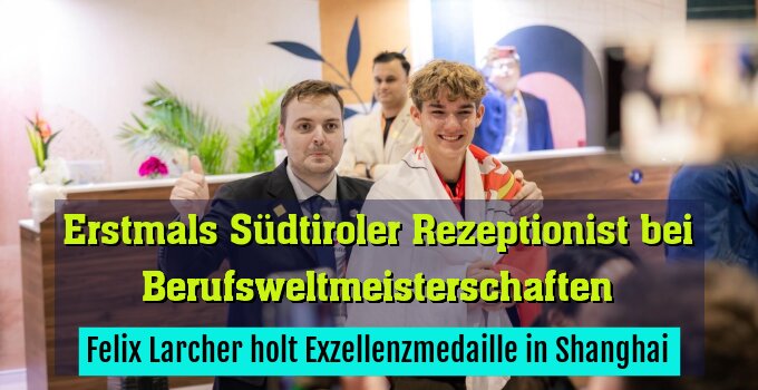 Felix Larcher holt Exzellenzmedaille in Shanghai