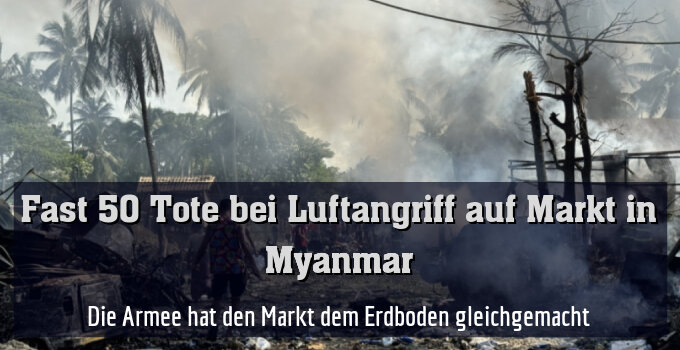 Die Armee hat den Markt dem Erdboden gleichgemacht