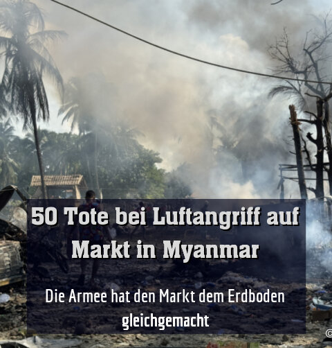 Die Armee hat den Markt dem Erdboden gleichgemacht
