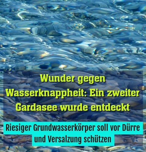 Riesiger Grundwasserkörper soll vor Dürre und Versalzung schützen