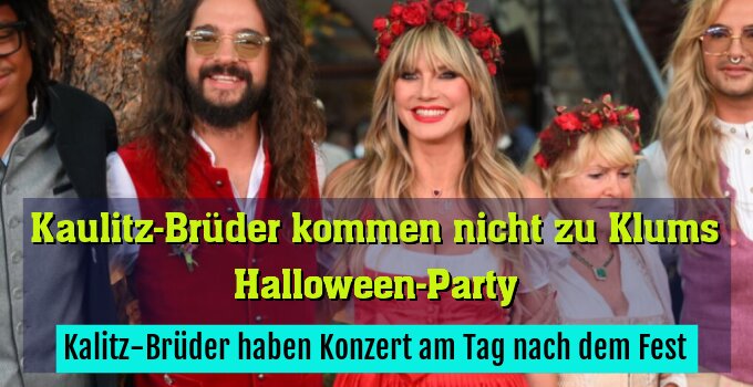 Kaulitz-Brüder haben Konzert am Tag nach dem Fest