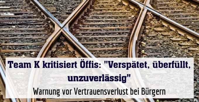 Warnung vor Vertrauensverlust bei Bürgern