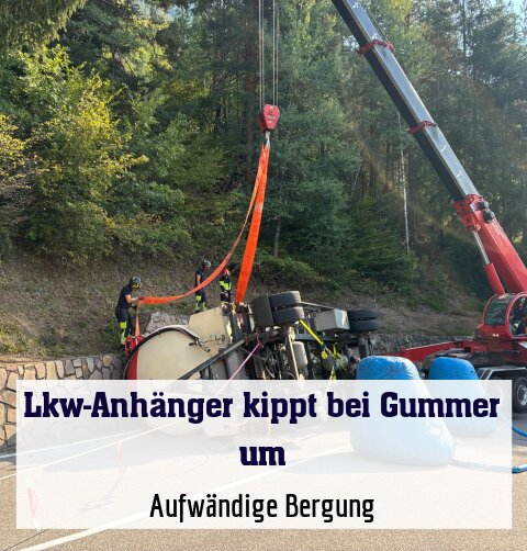 Aufwändige Bergung