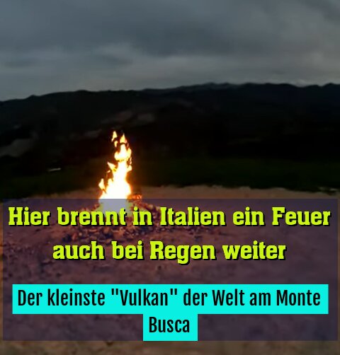 Der kleinste "Vulkan" der Welt am Monte Busca