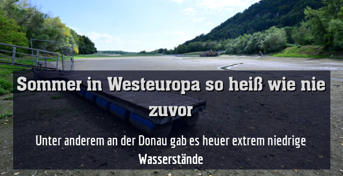Unter anderem an der Donau gab es heuer extrem niedrige Wasserstände