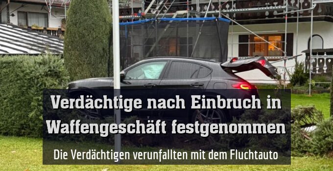 Die Verdächtigen verunfallten mit dem Fluchtauto