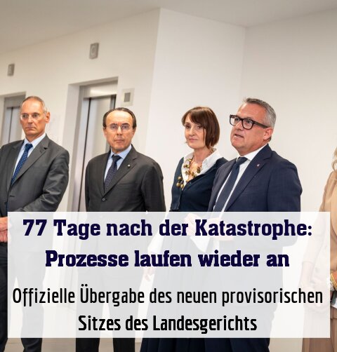 Offizielle Übergabe des neuen provisorischen Sitzes des Landesgerichts