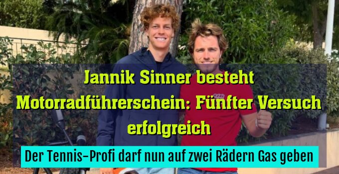 Der Tennis-Profi darf nun auf zwei Rädern Gas geben