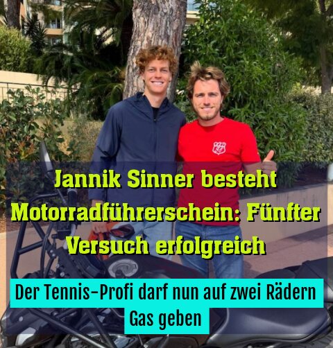Der Tennis-Profi darf nun auf zwei Rädern Gas geben