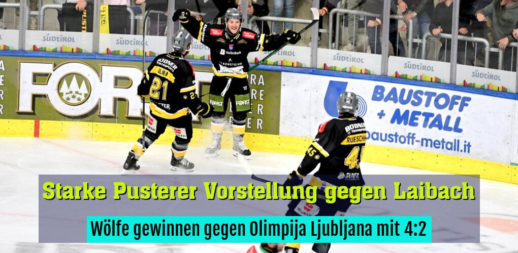 Wölfe gewinnen gegen Olimpija Ljubljana mit 4:2