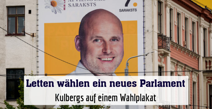 Kulbergs auf einem Wahlplakat
