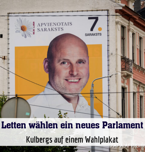 Kulbergs auf einem Wahlplakat