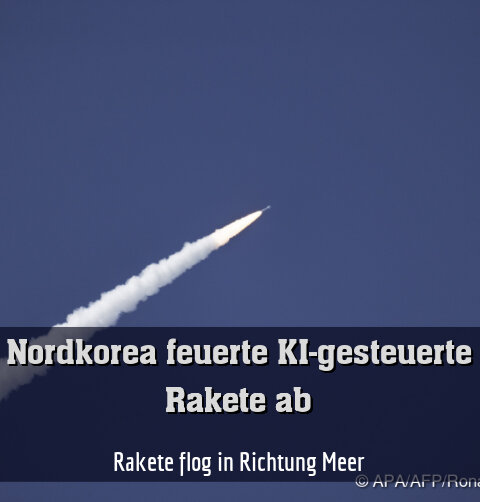 Rakete flog in Richtung Meer