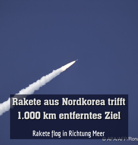 Rakete flog in Richtung Meer