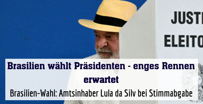 Brasilien-Wahl: Amtsinhaber Lula da Silv bei Stimmabgabe