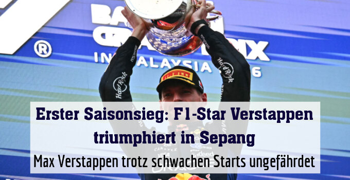 Max Verstappen steht wieder ganz oben