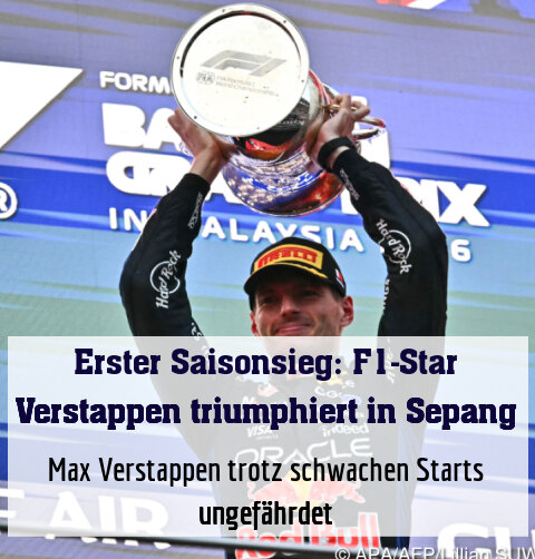 Max Verstappen steht wieder ganz oben