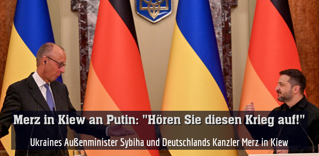 Friedrich Merz und Wolodymyr Selenskyj am Sonntag in Kiew