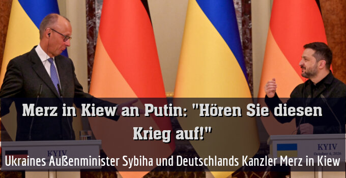 Friedrich Merz und Wolodymyr Selenskyj am Sonntag in Kiew