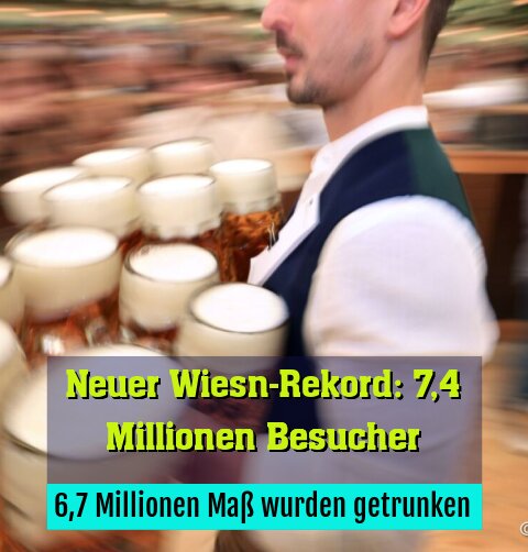 6,7 Millionen Maß wurden getrunken
