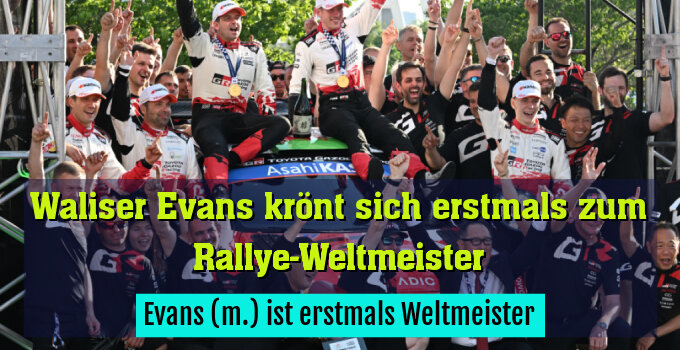 Evans (m.) ist erstmals Weltmeister