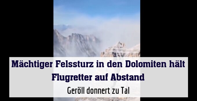 Geröll donnert zu Tal