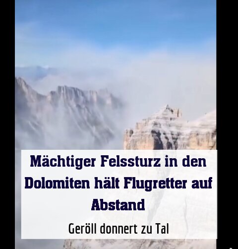 Geröll donnert zu Tal
