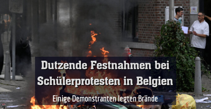 Einige Demonstranten legten Brände