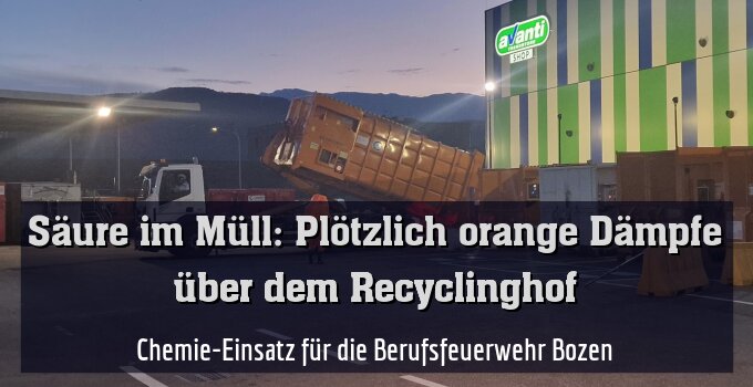 Chemie-Einsatz für die Berufsfeuerwehr Bozen