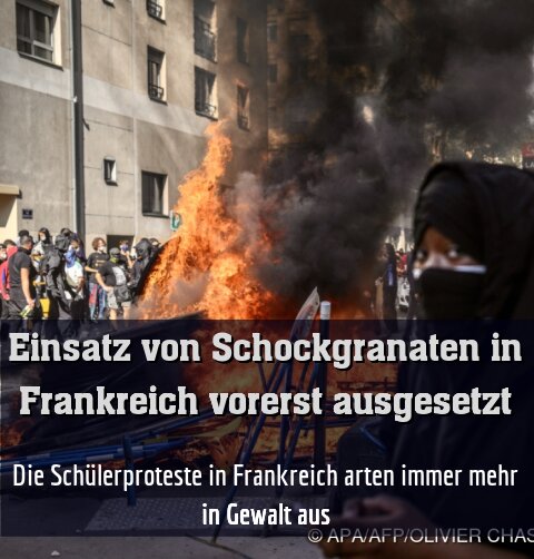 Die Schülerproteste in Frankreich arten immer mehr in Gewalt aus