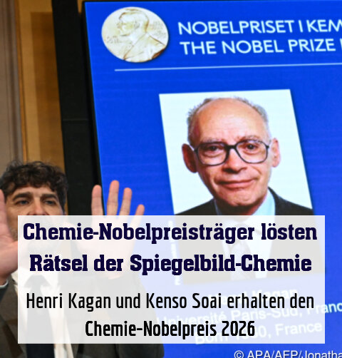 Henri Kagan und Kenso Soai erhalten den Chemie-Nobelpreis 2026