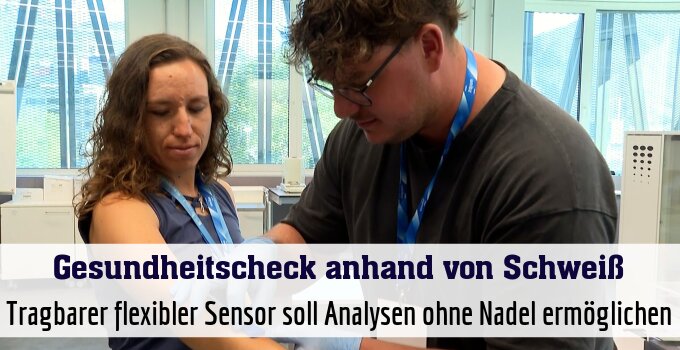 Tragbarer flexibler Sensor soll Analysen ohne Nadel ermöglichen