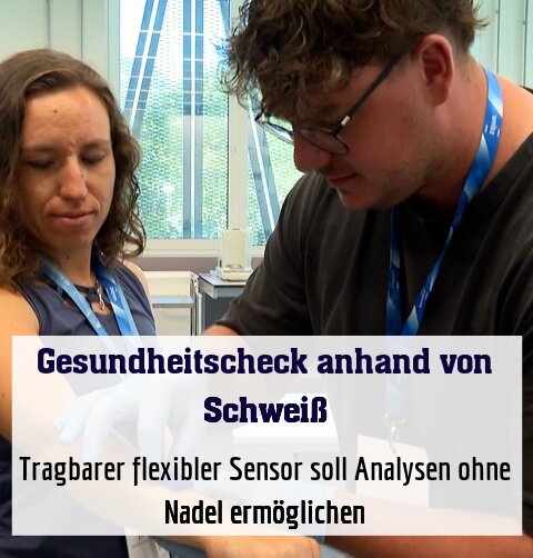 Tragbarer flexibler Sensor soll Analysen ohne Nadel ermöglichen