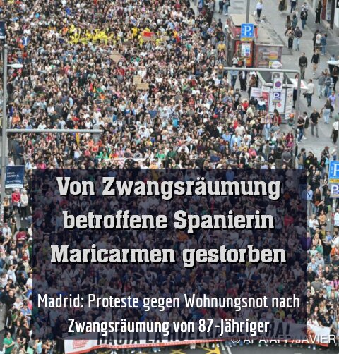 Madrid: Proteste gegen Wohnungsnot nach Zwangsräumung von 87-Jähriger