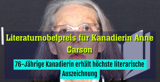 76-Jährige Kanadierin erhält höchste literarische Auszeichnung