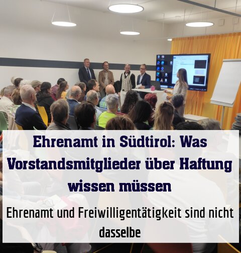 Ehrenamt und Freiwilligentätigkeit sind nicht dasselbe