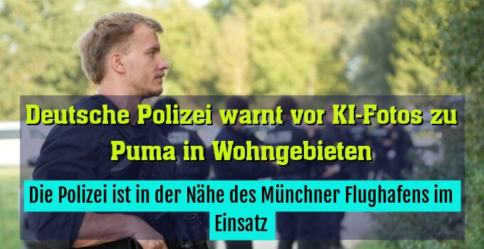 Die Polizei ist in der Nähe des Münchner Flughafens im Einsatz