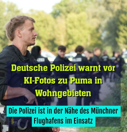 Die Polizei ist in der Nähe des Münchner Flughafens im Einsatz