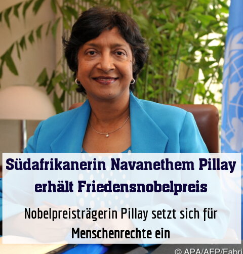 Nobelpreisträgerin Pillay setzt sich für Menschenrechte ein