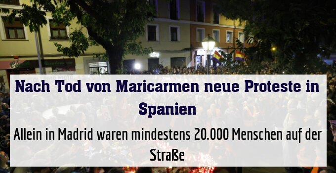 Allein in Madrid waren mindestens 20.000 Menschen auf der Straße