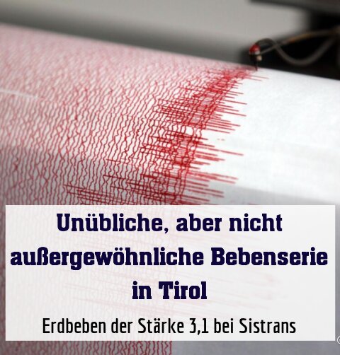 Erdbeben der Stärke 3,1 bei Sistrans