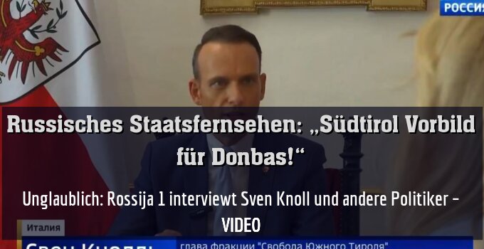 Unglaublich: Rossija 1 interviewt Sven Knoll und andere Politiker – VIDEO