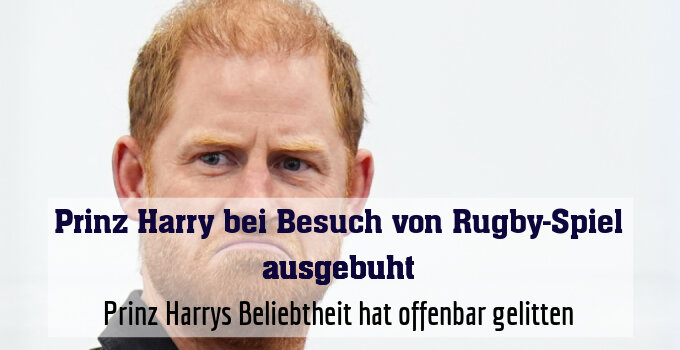 Prinz Harrys Beliebtheit hat offenbar gelitten