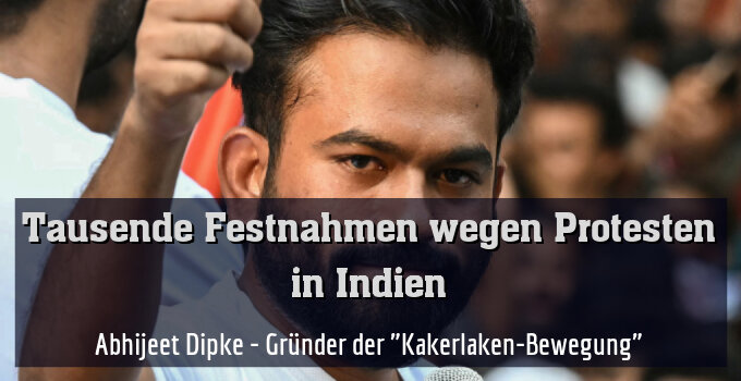 Abhijeet Dipke - Gründer der "Kakerlaken-Bewegung"