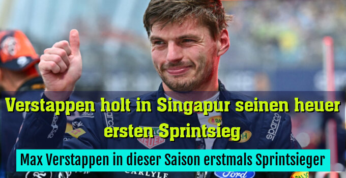 Max Verstappen in dieser Saison erstmals Sprintsieger