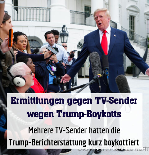 Mehrere TV-Sender hatten die Trump-Berichterstattung kurz boykottiert