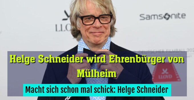 Macht sich schon mal schick: Helge Schneider